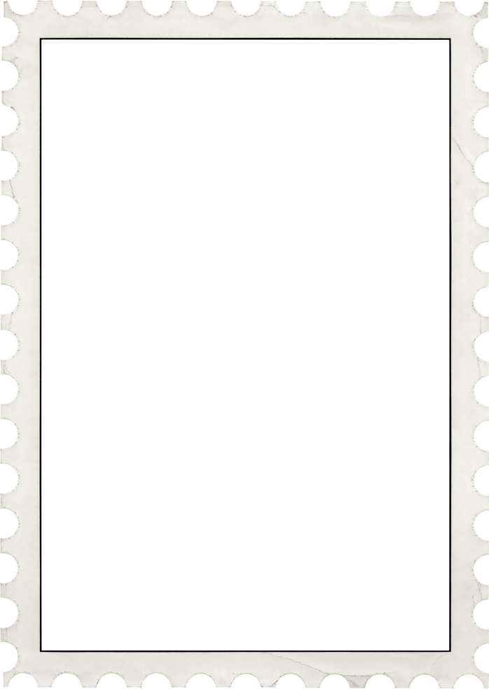 Empty Postal Stamp Cutout